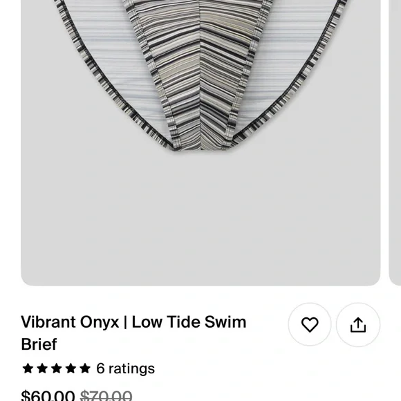 Black and White Swim Brief Sleek Design - Picture 2 of 6